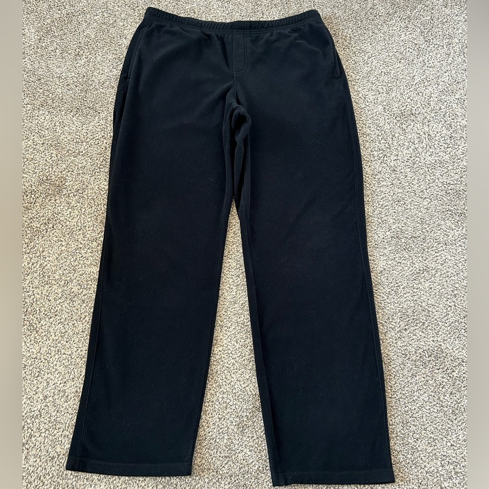 MEN'S COLUMBIA FIELD GEAR DRAWSTRING ELASTIC WAIST FLANNEL SWEATPANTS BLACK XL